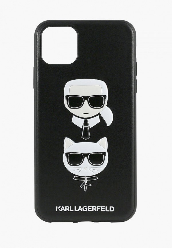 

Чехол для iPhone Karl Lagerfeld, Черный, PU Leather Karl and Choupette Hard