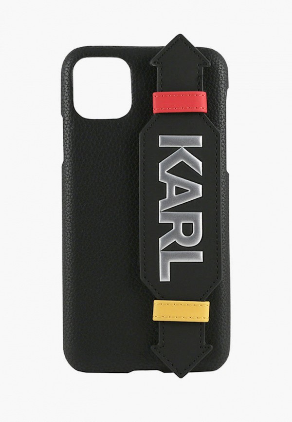 

Чехол для iPhone Karl Lagerfeld, Черный, PU with strap Karl logo Hard