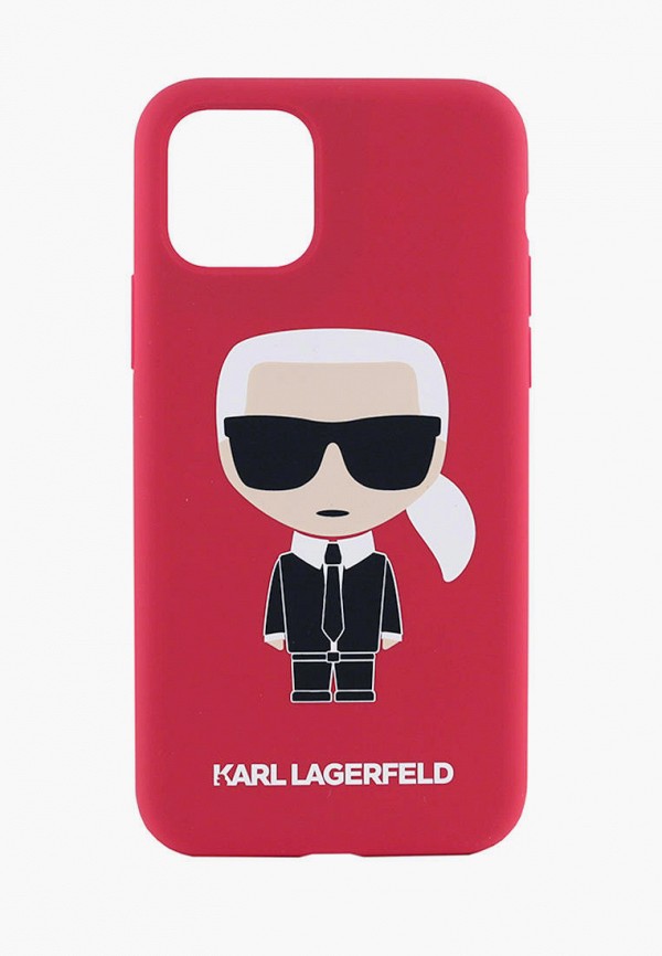 Чехол для iPhone Karl Lagerfeld Liquid silicone Iconic Karl Hard Red чехол mypads красный чертик на облаке для motorola defy 2021 задняя панель накладка бампер