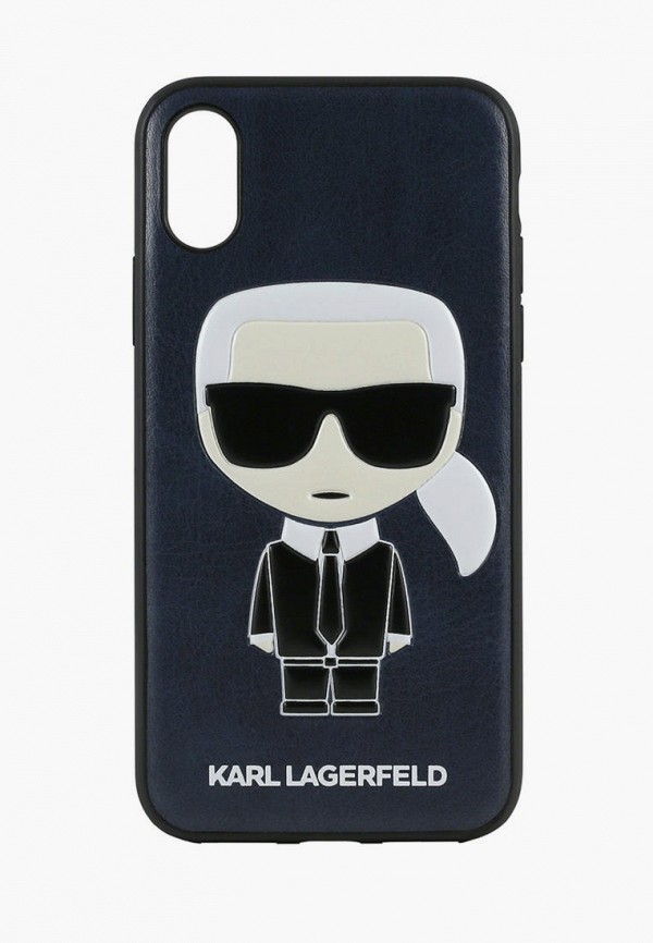 

Чехол для iPhone Karl Lagerfeld, Синий, PU Leather Iconic Karl Hard