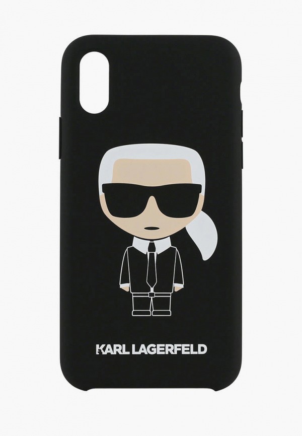 

Чехол для iPhone Karl Lagerfeld, Черный, Liquid silicone Iconic Karl Hard