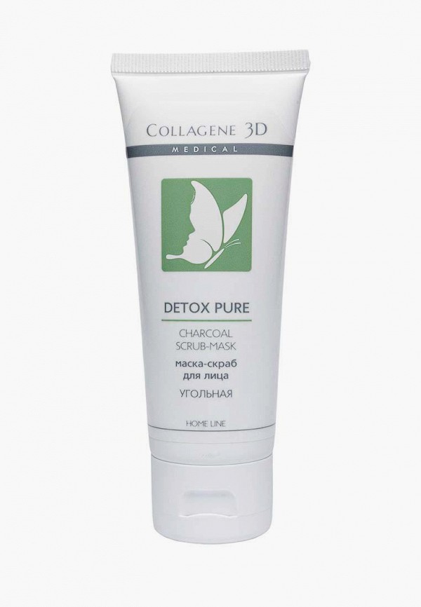 

Маска для лица Collagene 3D Medical, Белый, очищающая с углем и маслом ши Detox Pure, 75 мл