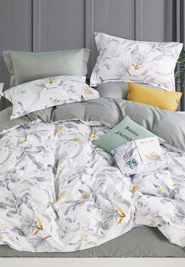 

Постельное белье Евро Bellehome, Белый ирис