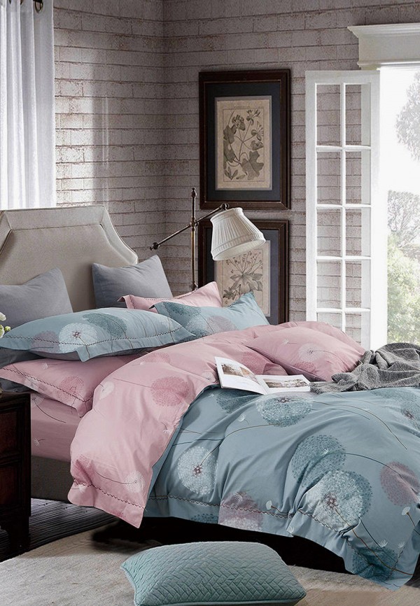 

Постельное белье Евро Bellehome, Бирюзовый, Флай