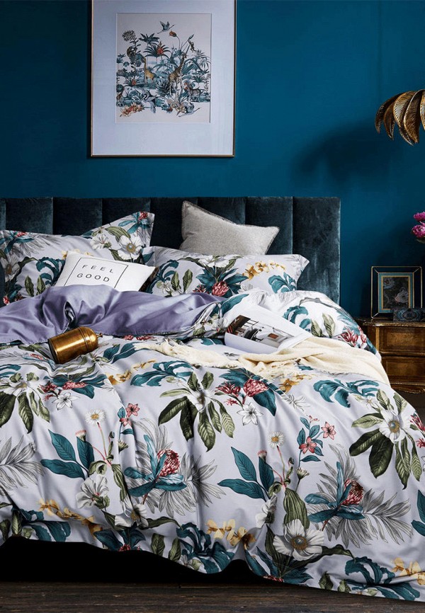 

Постельное белье Евро Bellehome, Фиолетовый, Тропикана