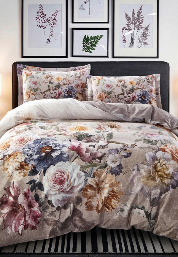 

Постельное белье Евро Bellehome, Бежевый, Пелагея