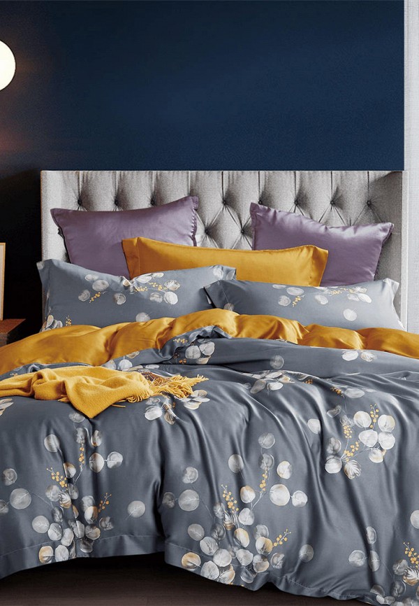 

Постельное белье Евро Bellehome, Серый, Мимоза