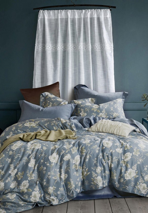 

Постельное белье Евро Bellehome, Бирюзовый, Лея