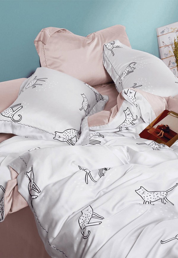 

Постельное белье Евро Bellehome, Бежевый, Китти