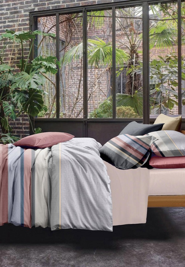 

Постельное белье Евро Bellehome, Серый, Брайан