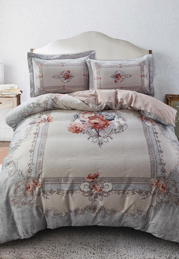 

Постельное белье Евро Bellehome, Серый, Бланш