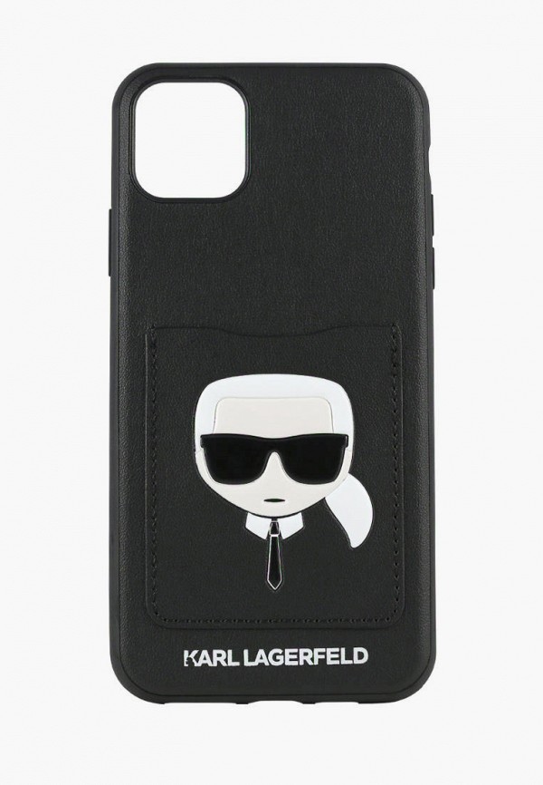 

Чехол для iPhone Karl Lagerfeld, Черный, 11 Pro Max PU Leather with cardslot Karl's Head Hard Black