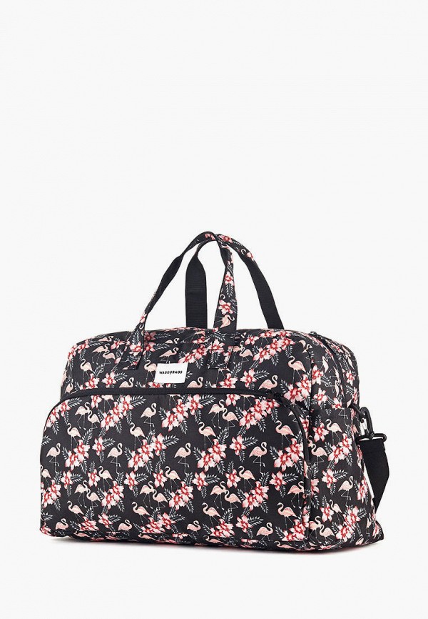 

Сумка дорожная Wascobags, Черный, Milano Flamingo