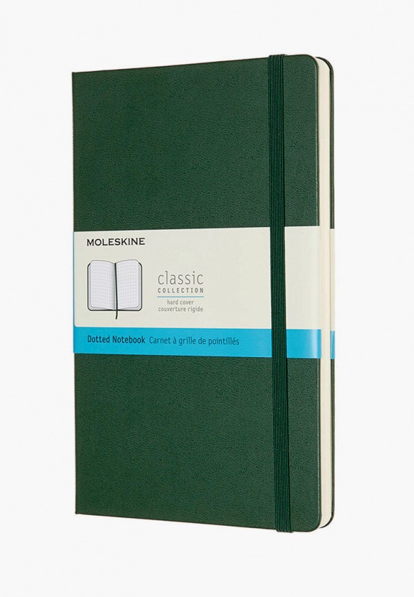 

Блокнот Moleskine, Зеленый, NOTEBOOK LG DOT MYRTLE HARD