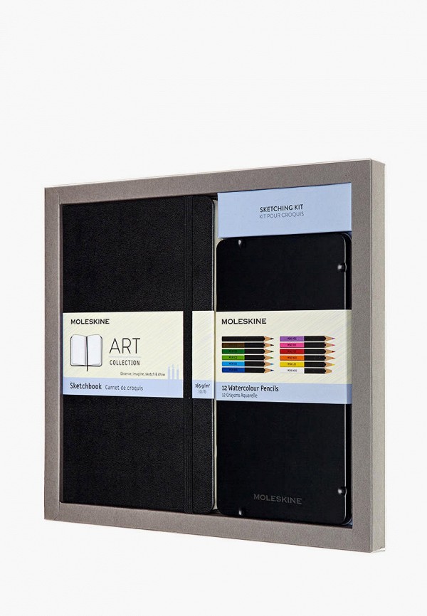 

Набор для творчества Moleskine, Черный, Art (Скетчбук + 12 акварельных карандашей)