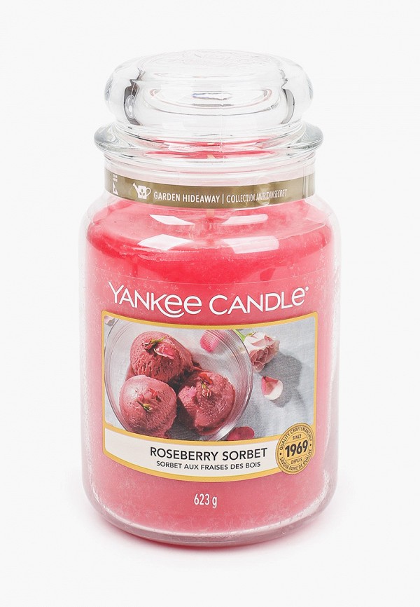 

Свеча ароматическая Yankee Candle, Красный, Земляничный сорбет Roseberry Sorbet, 623 г, 110-150 часов