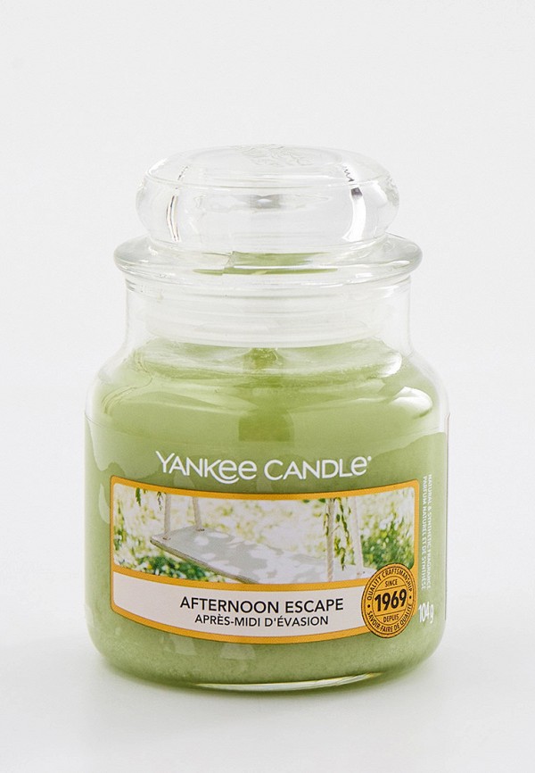 

Свеча ароматическая Yankee Candle, Зеленый, маленькая в стеклянной банке Райский сад Afternoon Escape 104г / 25-45 часов