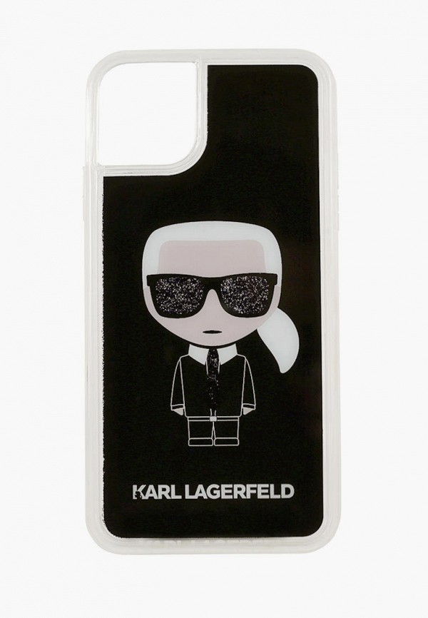 

Чехол для iPhone Karl Lagerfeld, Черный, 11 Pro Max, Liquid glitter Karl Iconic Hard Black