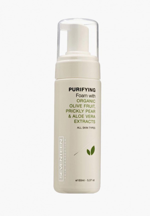 

Пенка для умывания Seventeen, Белый, очищающая PURIFYING FOAM с экстрактом оливок, опунции, Алоэ Вера , 150 мл