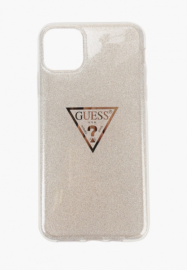 

Чехол для iPhone Guess, Золотой, 11 Pro Max, Triangle logo Hard TPU Glitter Gold
