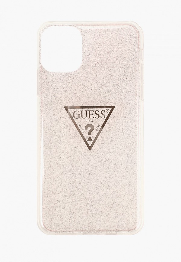 

Чехол для iPhone Guess, Розовый, 11 Pro Max, Triangle logo Hard TPU Glitter Pink