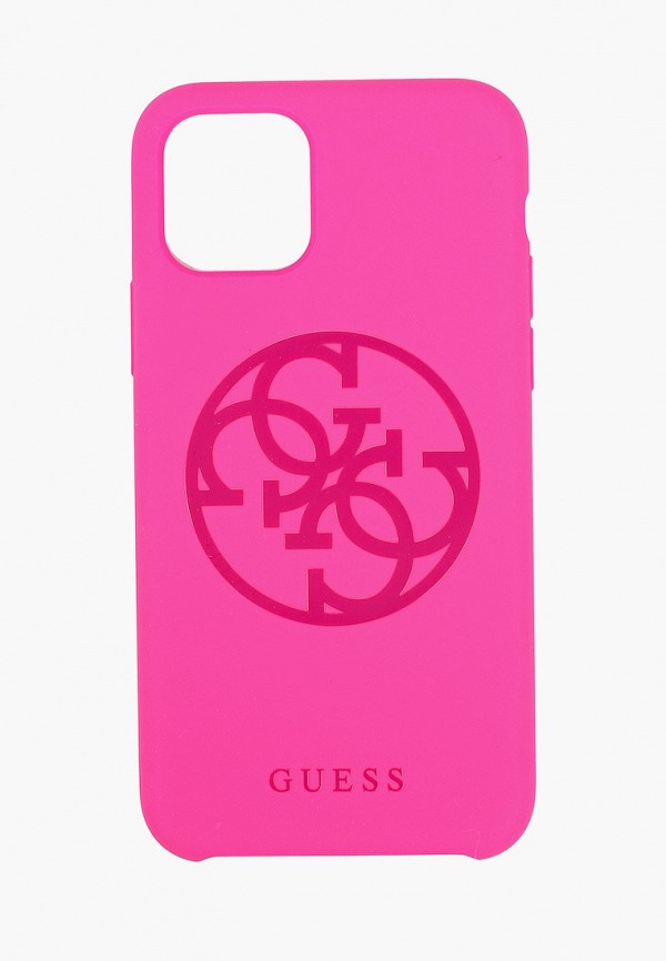 

Чехол для телефона Guess, Розовый, 11 Pro, Silicone collection 4G logo Hard Fuschia