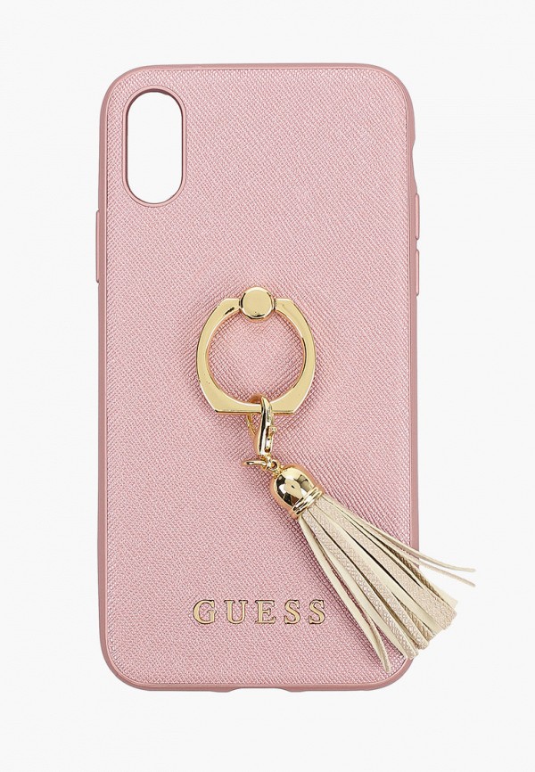 

Чехол для iPhone Guess, Розовый, X / XS, Saffiano Hard PU + Ring Pink