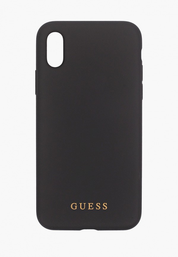 

Чехол для iPhone Guess, Черный, X / XS, Silicone collection Gold logo Hard Black