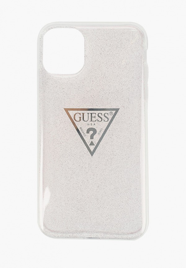 

Чехол для iPhone Guess, Серый, 11, Triangle logo Hard TPU Glitter Pink