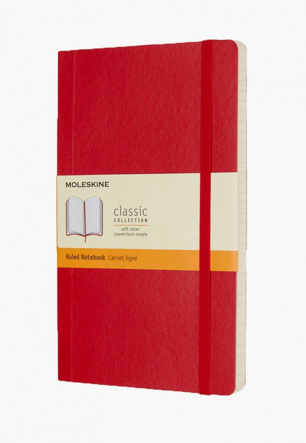 

Блокнот Moleskine, Красный, NOTEBOOK LG RUL S.RED SOFT