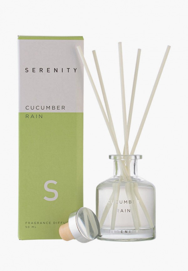

Аромадиффузор Decogallery, Зеленый, SERENITY Cucumber & Rain