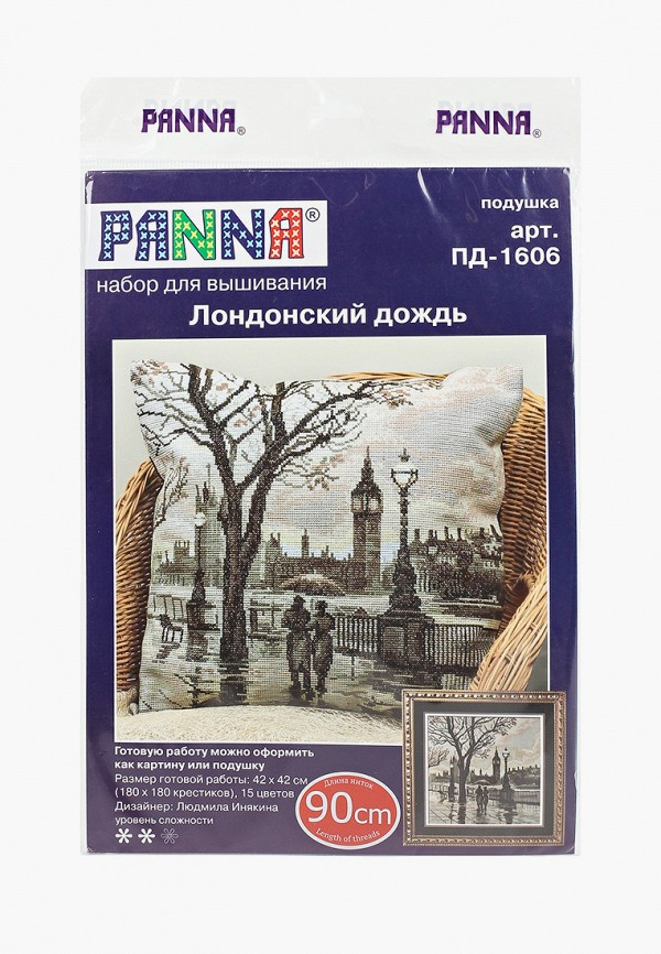 

Набор для вышивания Panna, Серый, "Лондонский дождь", 42х42 см