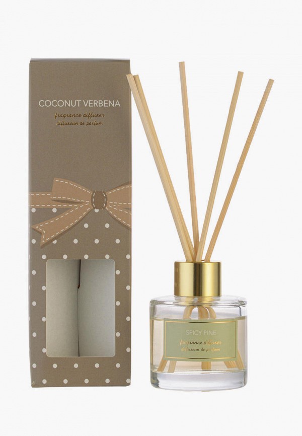 

Аромадиффузор Decogallery, Прозрачный, "Coconut & Verbena", 40 мл