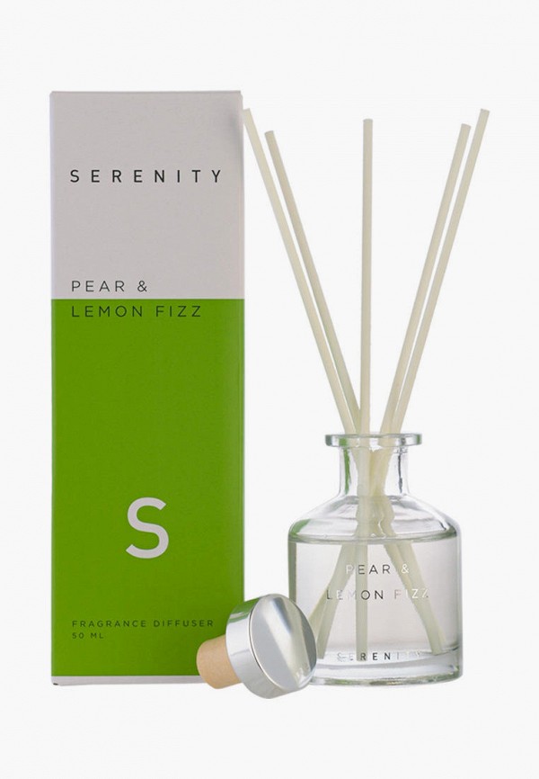 

Аромадиффузор Decogallery, Прозрачный, SERENITY "Pear & Lemon Fizz", 50 мл