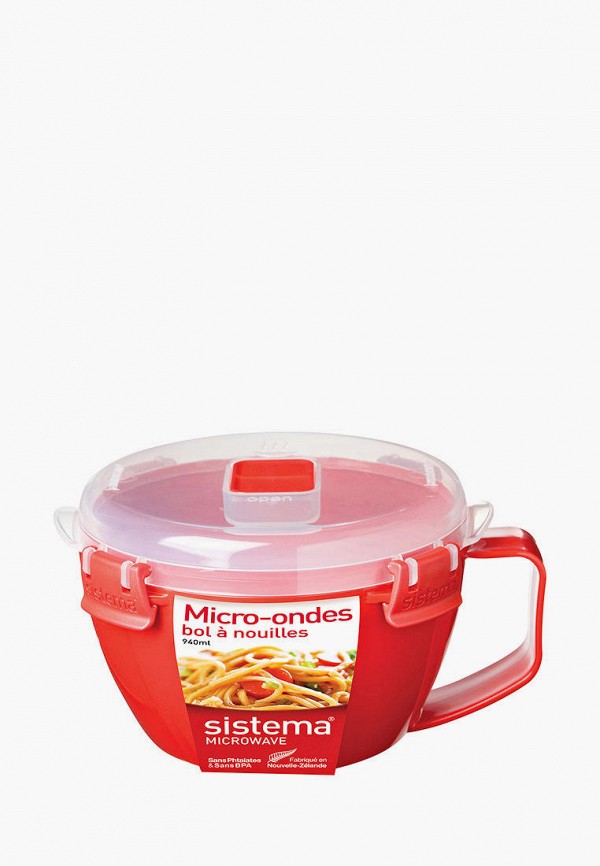 

Контейнер для хранения продуктов Sistema, Красный, для лапши MICROWAVE, 940 мл