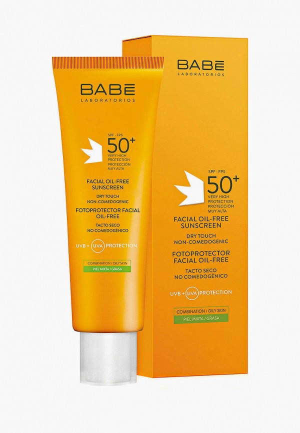 

Крем для лица Babe Laboratorios, Белый, солнцезащитный, безмасляный, SPF-50, 50 мл