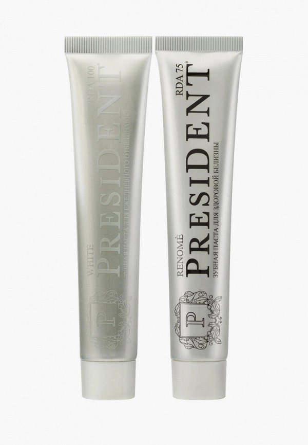 

Комплект зубных паст President, Белый, White и Renome (2 штуки по 75 мл)
