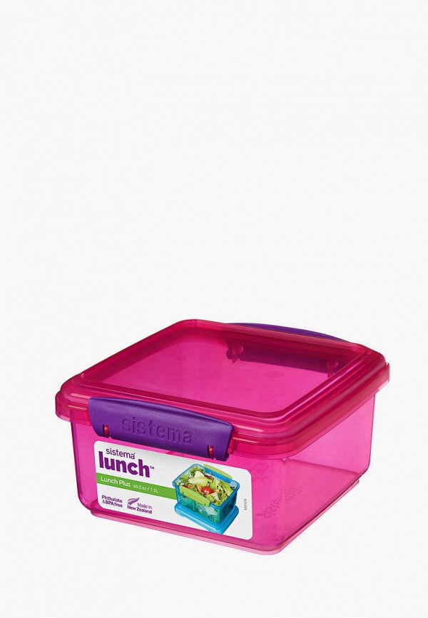 

Ланчбокс Sistema, Розовый, Lunch, 1,2 л