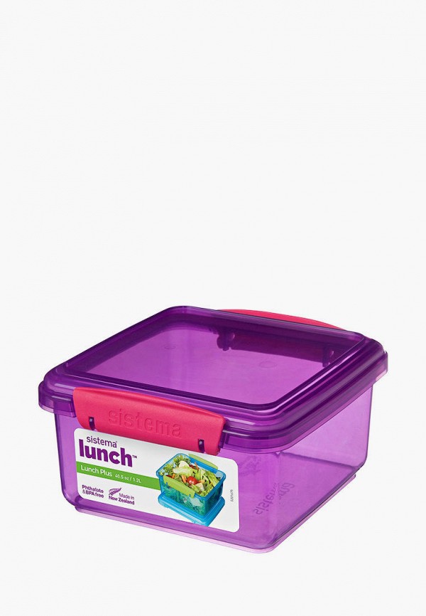 

Ланчбокс Sistema, Фиолетовый, Lunch, 1,2 л