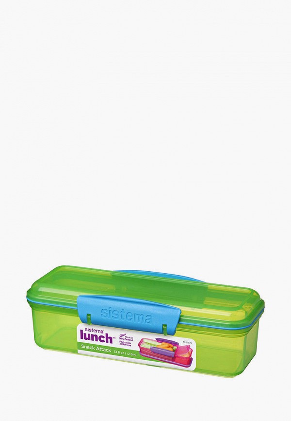 

Ланчбокс Sistema, Зеленый, с разделителем Lunch, 410 мл