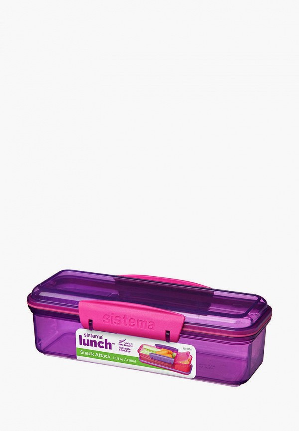 

Ланчбокс Sistema, Фиолетовый, с разделителем Lunch, 410 мл