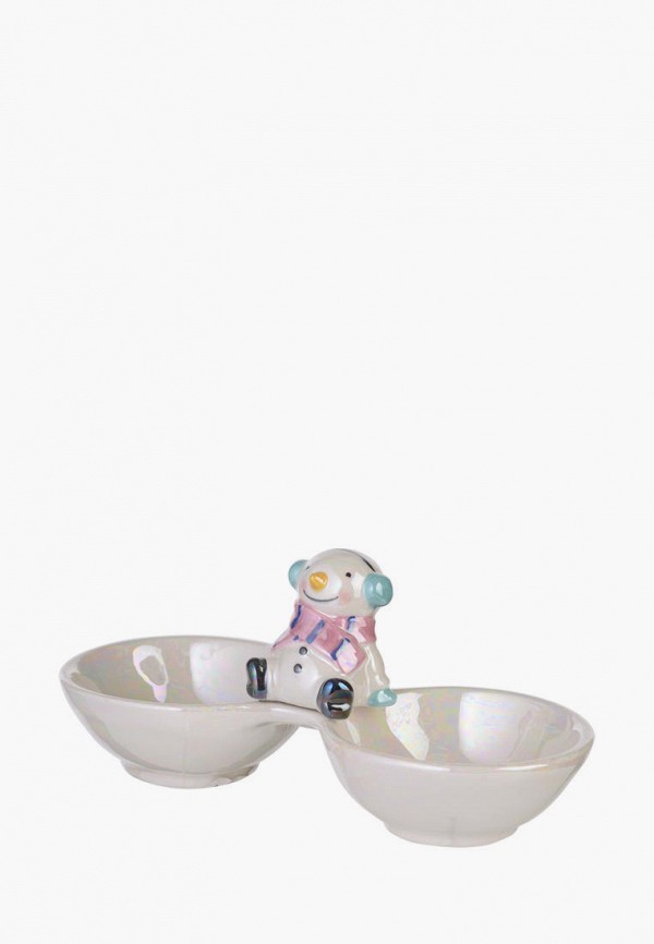 

Конфетница Decogallery, со снеговиком