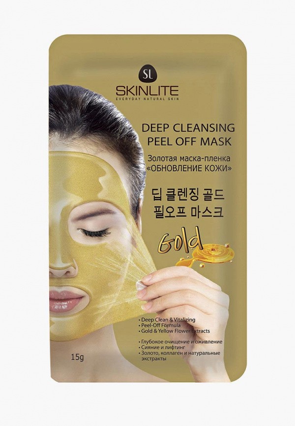 

Маска для лица Skinlite, Золотой, Золотая маска-пленка “ОБНОВЛЕНИЕ КОЖИ”, 15 мл