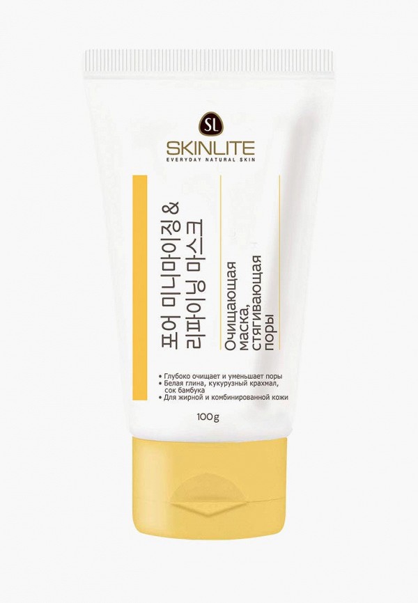 

Маска для лица Skinlite, Белый, Очищающая, стягивающая поры 100 мл