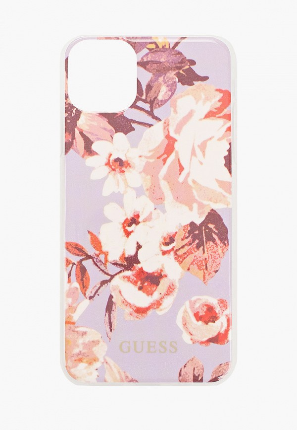

Чехол для iPhone Guess, Фиолетовый, 11 Pro Max, Flower TPU/PC Shiny N.2 Lilac