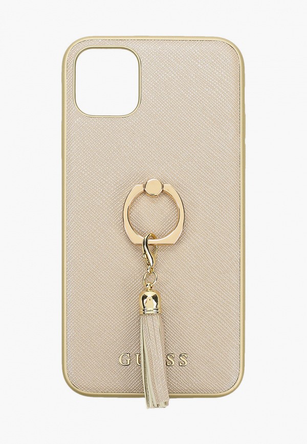 

Чехол для iPhone Guess, Бежевый, 11 Pro Max, Saffiano PU + Ring Beige