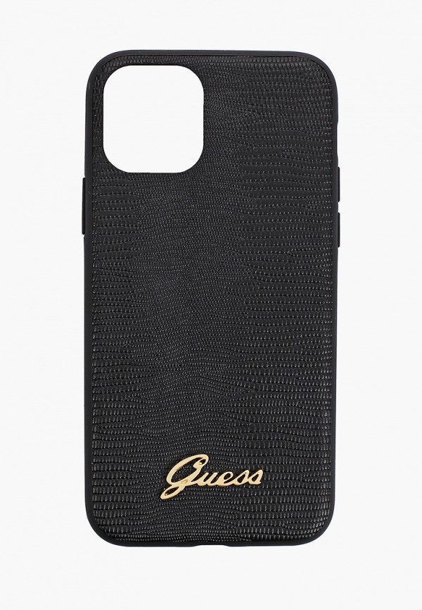 

Чехол для iPhone Guess, Черный, 11 Pro, Animal Lizard with metal logo PU Black
