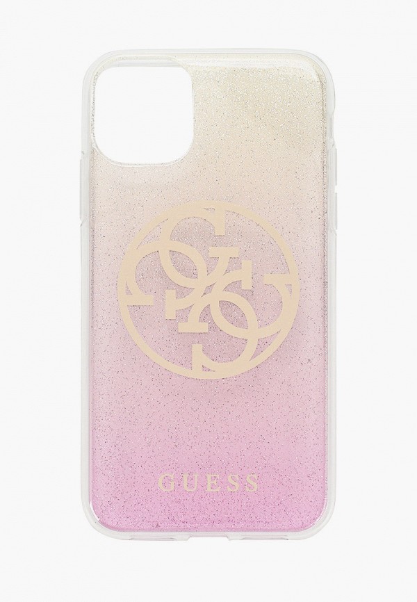 

Чехол для iPhone Guess, Розовый, 11, 4G Circle Logo PC/TPU Gradient Gold/Pink