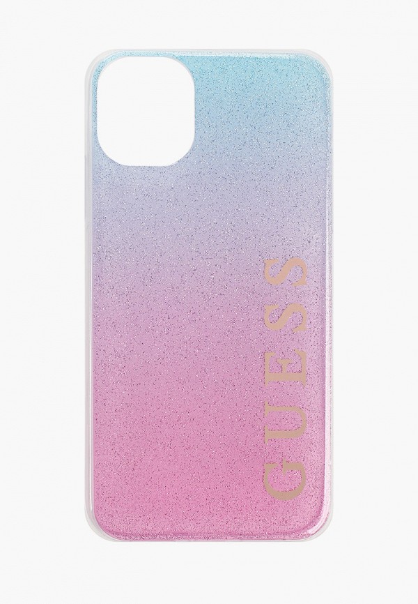 

Чехол для iPhone Guess, Разноцветный, 11, Glitter Logo PC/TPU Gradient Pink/Blue