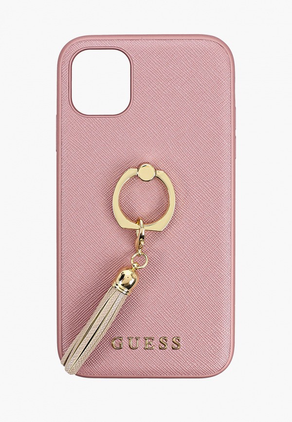 

Чехол для iPhone Guess, Розовый, 11, Saffiano PU + Ring Pink